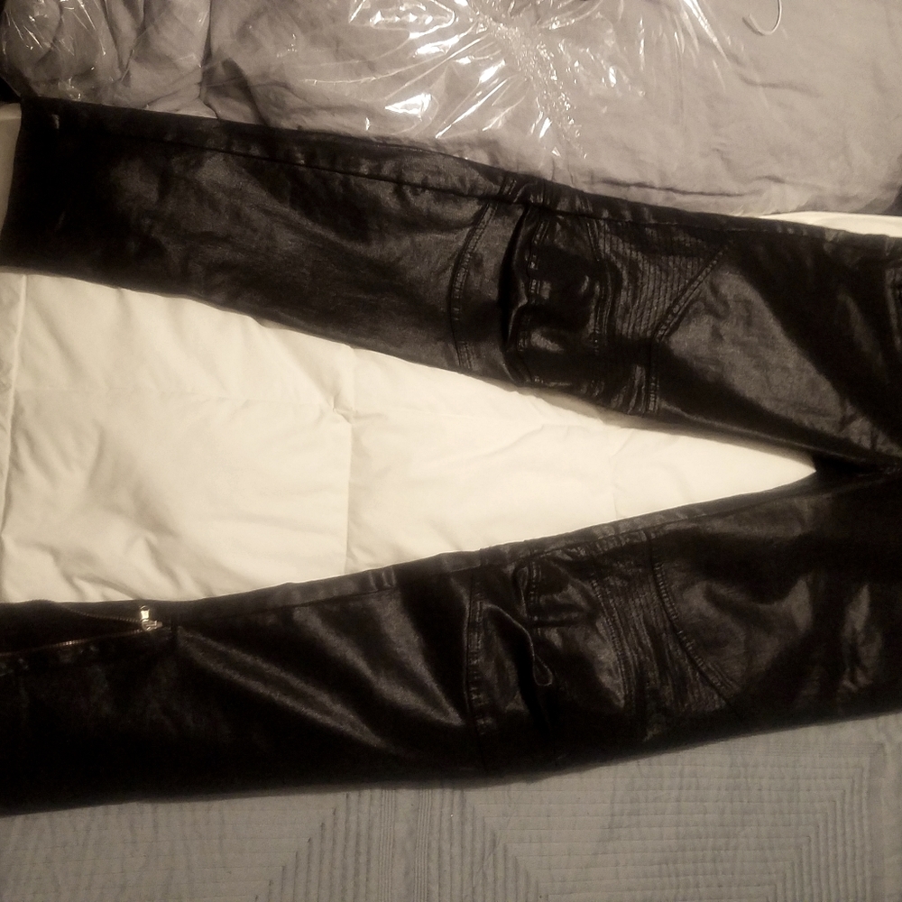 Biker Moto Skinny Straight Jeans